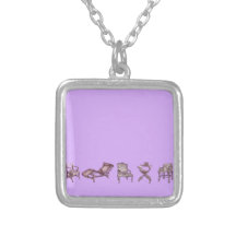 Chairs in a light lilac pink necklace