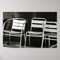 Chairs in Black and White Print
