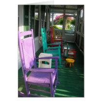 Chairs on the porch, Virginia Beach, VA Cards