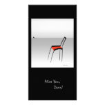 Chaise rouge modèle pour photocarte