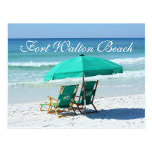 Chaises de plage - Fort Walton Beach, la Floride Cartes Postales