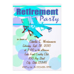 Chaises longues de partie de retraite faire-part personnalisables
