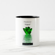 Chakra mug - Heart chakra - green lotus flower
