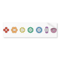Chakra Strip Bumper Sticker