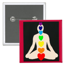Chakra Yoga Lotus Position Gifts Pinback Button