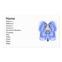 Chalcedony Butterfly Princess Business Card Templates