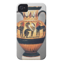 Chalcidian black figure amphora depicting a sphinx casemate cases