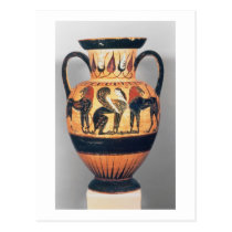 Chalcidian black figure amphora depicting a sphinx postcards