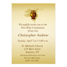 Chalice, Eucharist and Dove Christian Invitation
