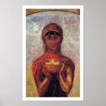 Chalice of Mystery - Odilon Redon - Spiritual Art Poster