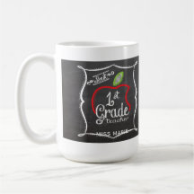 Chalk 1st Grade | Personalized Teachers Coffee Mug