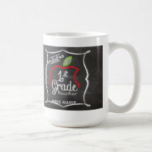 Chalk 1st Grade | Personalized Teachers Coffee Mug