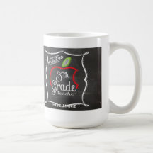 Chalk 5th Grade | Personalized Teachers Coffee Mug