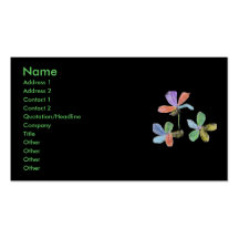 Chalk-like flowers business card templates