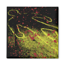 Chalk Outline Refrigerator Magnet