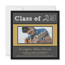 Chalkboard Sketch Graduation Announcement (black)