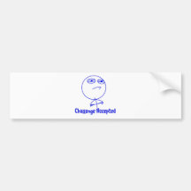 Challenge Accepted Blue & White Text Bumper Stickers
