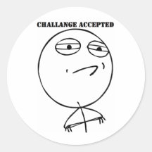 Challenge Accepted Gear Sticker