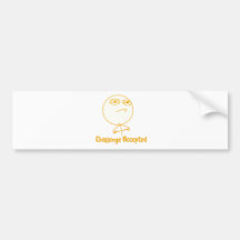 Challenge Accepted (In Orange!) Bumper Sticker