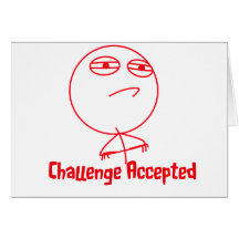 Challenge Accepted (In Red!) Cards