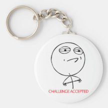CHALLENGE ACCEPTED KEY CHAIN