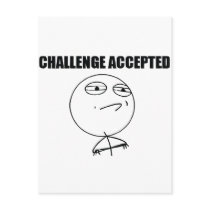 Challenge Accepted Post Card