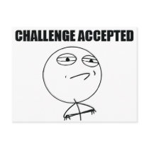 Challenge Accepted Postcards