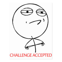 CHALLENGE ACCEPTED POSTCARDS