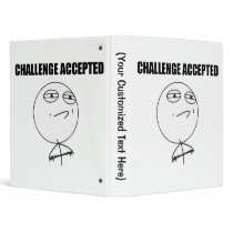 Challenge Accepted Rage Face Comic Meme Binders