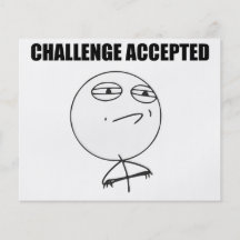 Challenge Accepted Rage Face Comic Meme Custom Flyer