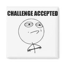 Challenge Accepted Rage Face Comic Meme Magnets