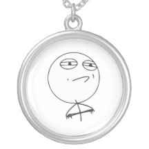 Challenge Accepted Rage Face Comic Meme Necklaces