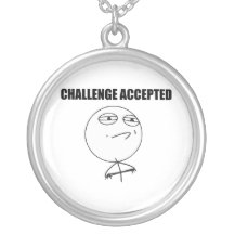 Challenge Accepted Rage Face Comic Meme Custom Jewelry