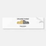 Challenge Yourself Play Chess Bumper Stickers