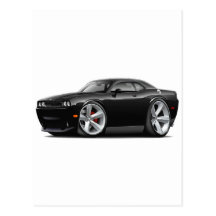Challenger SRT8 Black Car Post Card