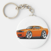 Challenger SRT8 Orange-Black Car Keychain