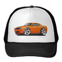 Challenger SRT8 Orange-Black Car Mesh Hat