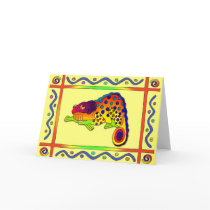 Chameleon Greeting Card