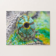 Chameleon eye jigsaw puzzle
