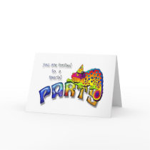 Chameleon Party Invitation Cards