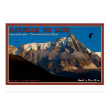 Chamonix - parapentistes carte postale