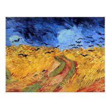 Champ de blé de Van Gogh avec la carte postale de 