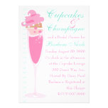 Champage, petits gâteaux et perles invitation personnalisée