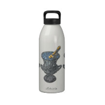 Champagne and Bucket Art Water Bottle