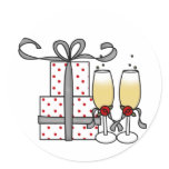 Champagne and Gifts Sticker