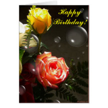 Champagne and Roses Greeting Cards