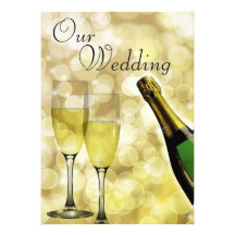 Champagne and Toasting Flutes Invitation Card