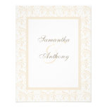 Champagne and White Wedding Invitations