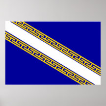 Champagne-Ardenne, France flag Posters