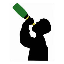 champagne birthday boozer postcard